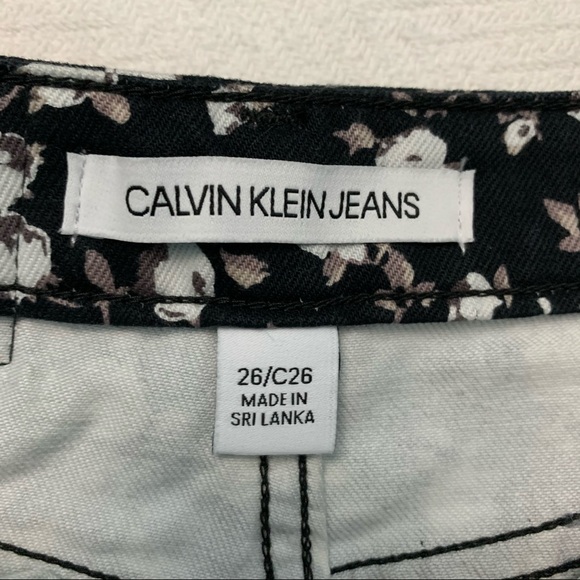 Calvin Klein Mini Floral Jean Skirt - Picture 2 of 2